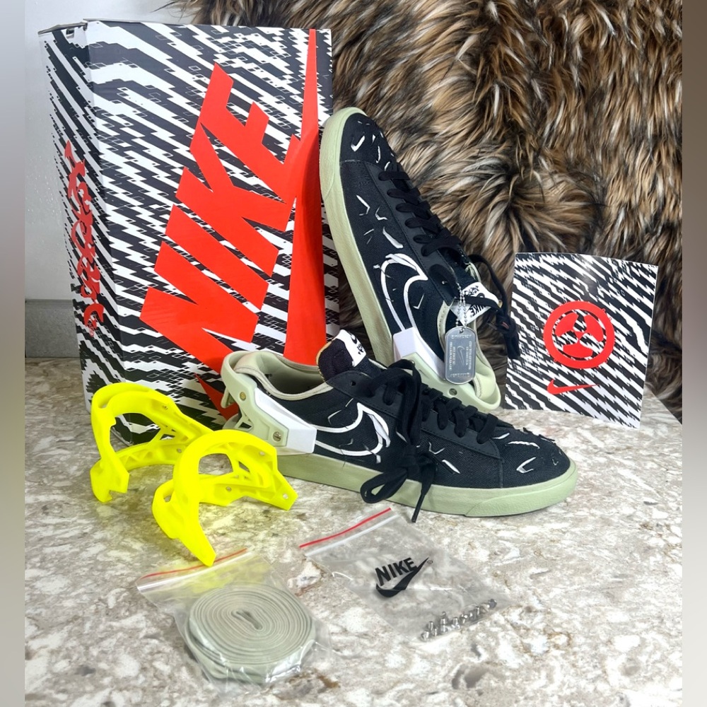 Size 7 - Nike Blazer Low x Acronym Black Olive Aura 2022 VNDS